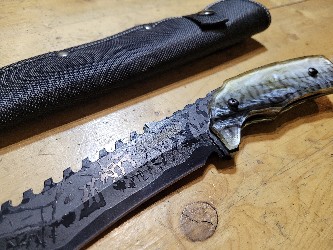 MACKEREL FISH SKIN KNIFE HANDLE